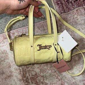 Juicy Couture Yellow Mini Barrel Bag with Crossbody Strap